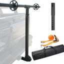 Truck Bed Extender Hitch Mount | Adjustable 4-Position Hitch Extender, Bed Extenders for Trucks & SUV, Ideal for Kayaks, Ladders, Lumber & Oversized Cargo, Reflective Tape