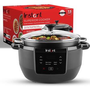 Instant Pot Superior Cooker 7.5QT Slow Cooker and Multicooker, 4-in-1 Functions, Sears/Saut, Slow Cooks/Roast, Steams and Warms, From The Makers of Instant Pot