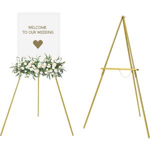 MEEDEN Wood Easel Stand for Display: Wooden Display Tripod Stand for Posters Pictures Paintings - Wedding Decor Holder for Welcome Sign, 29 Inches X 26 Inches X 29 Inches 