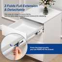 Soft Close Ball Bearing Drawer Slides 12 Inch, 5 Pairs 3-Section Full Extension Drawer Glides Heavy Duty Steel Side Mount Rails for Kitchen Cabinet, Tool Chest, Office Furniture, 100 LBS