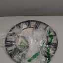 Large Wall Clock - 40cm/ 16 Inches Silent Non-Ticking Metal Wall Clock, Black, Vintage Modern Style, Battery Operated, Ideal for Living Room, Bedroom, Office, Farmhouse Decor (Black - Roman Numerals)