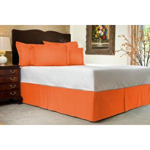 Orange Stripe Bed Skirt Twin XL 1500 Series Microfiber ,39"×80"