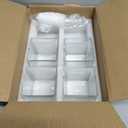 Set of 4 Square Glass Vases 3" x3" x 3", Clear Flower Vases for Centerpieces, Candle Holder for Wedding Party Events, Home Dcor