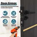 46" Jamb Repair Kit for Interior Doors,Door Reinforcement,Frame & Hinges Door Lock Security, Anti Kick in Heavy Duty Striker Plate Kit for Door Jamb Frame (Black) Ultimate Door Protection