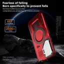 2 x for Samsung Galaxy S23 Case Magnetic Compatible with MagSafe Support Wireless Charger,Built-in Camera Cover Kickstand+with Screen Protector,Military Grade Drop Full-Body Phone Protection Red