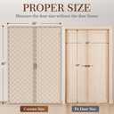 Yotache Magnetic Thermal Insulated Door Curtain Fits 60x80 inch Doors, Curtain Size 62" x 82" Weatherproof Oxford & Cotton Fill Door Covers to Keep Warm in Winter, Beige