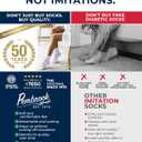 Pembrook Knit Diabetic Socks for Men & Women - 6 Pairs, Wide Non Binding Neuropathy Socks for Women, Smooth Toe Seams