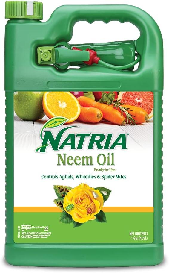 NATRIA Neem Oil Spray for Plants, Ready-to-Use, 1 Gal