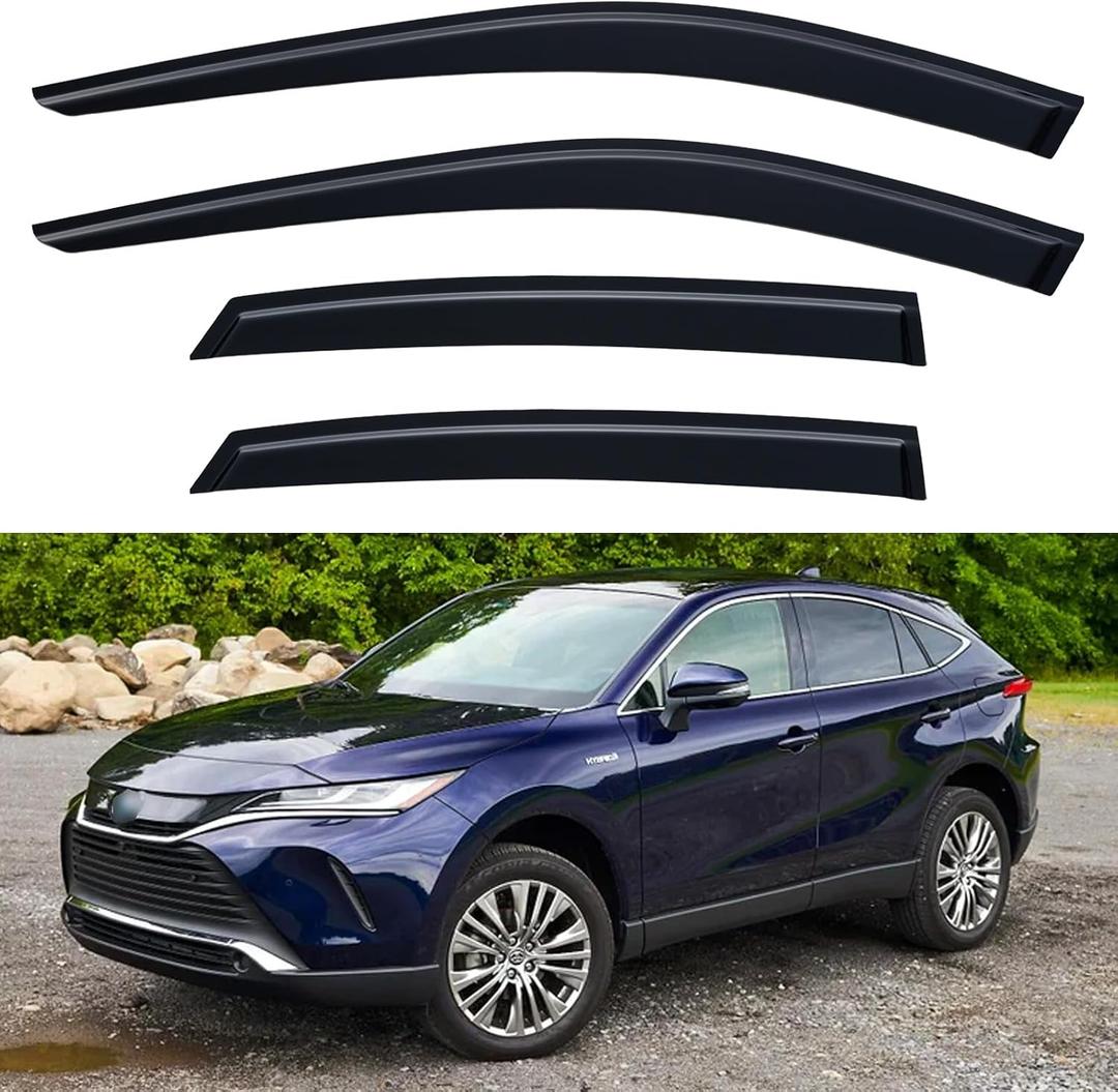 Window Visors Rain Guards for 2021 2022 2023 2024 Toyota Venza, Out-Channel Window Vent Wind Deflectors Visors Shades for 21 22 23 24 Venza LE Nightshade Limited