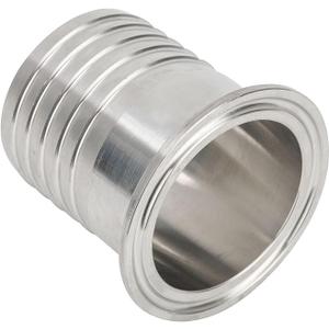 Metalwork 2" Tri Clamp to 2" Hose ID Barbed Adapter SUS304 Sanitary Hose Pipe Fitting, 1.97" Length