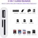 RayCue USB C to Micro SD TF Memory Card Reader, 3-in-1 USB C Camera Card Reader Adapter for iPhone 15 16 17 Pro Max,iPad Pro, MacBook Pro/Air, Chromebook XPS, Galaxy S10/S9 and More USB C Devices