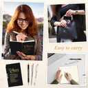 Thenshop 5 Pcs Employee Appreciation Gift Christmas Office Gifts Journal with Pen Difference Maker Inspirational Leather Notebook 3 Ballpoint Pens Box Thank You Gift for Coworker Staff Teacher(Black)