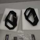 NICECNC Black Rear Enlarged Passenger Footboard Aluminum Foot Pegs Compatible with Harley Road King Special FLHRXS 2017-2024, Replacement for 50208-04, See Fitments