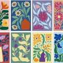 Miucat 32 Pack Floral Blank Cards with Envelopes, Flower Greeting Cards Set Boxed, 8 Designs Note Cards for Thank You, Graduation, Birthday, Wedding, All Occasions