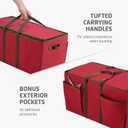 2 x ZOBER Nutcracker Storage Containers - Ornament Christmas Figurine Storage Box - Christmas Village Containers Fits Up to 8 15-Inch Figurines & Xmas Decorations Accessories - Red
