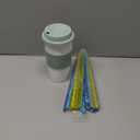 ECO MUG TASSE ECO 16 OZ 473 ML, Straw (Sage Green And Whie)