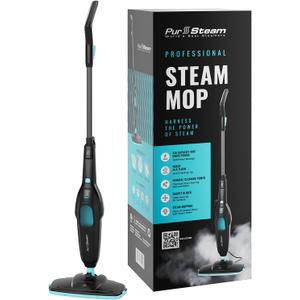 PurSteam Professional Steam Mop | Multi-Surface Floor Cleaner for Hardwood, Tile, Laminate & Carpet | Fast Heating, Lightweight & Chemical-Free Cleaning