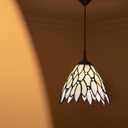 Wall Lamp, Pendant Lamp, Fan Lampshade Replacement, Beige Glass Lampshade, Tiffany Craftsmanship Inlaid Glass