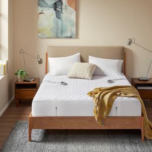 Beautyrest 3M Scotchgard Heated Mattress Pad - Electric Bed Warmer with 5 Heat Settings, 10 Hr Auto Shut Off Timer, All Around Elastic Deep Pocket, UL Certified, Machine Washable, White King