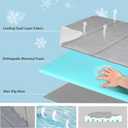 Cooling Dog Mat Q-Max>0.5 - Rapid Cooling Tech, Thin Breathable Crate Pad, Portable Washable Summer Mat, Chill Soothing Fabric - 47"x29" Extra Large Dog, Grey