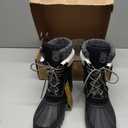 FREE SOLDIER Women's Waterproof Winter Cold Weather Snow Boots for Women Outdoor Fashion Duck Boots Comfortable Insulated(Black, Size 10) 