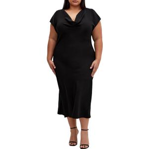 Chic Women's Plus Size Dress Piccadilly, Black, XL