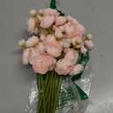 Ling's Moment Ranunculus Artificial Flower, Faux Silk Mini Ranunculus Flowers for DIY Bouquet, Bulk Fake Wedding Filler Flowers for Centerpieces Arrangements Bridal Shower Decorations, Blush Pink