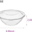 Jaluxing [24 oz. 150 Sets Clear Plastic Salad Bowls with Airtight Lids Disposable To Go Mixing Containers Serving for Fruit, Quinoa, Lunch and Meal Prep, 6.89 Inches In Diameter X 2.48 Inches In Height