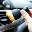 4 x Car Detailing Brush, Soft Bristle Cleaning Brush, Scratch-Free Auto Duster Tool for Dashboard, Air Vents, Leather & Interior Cleaning (Black&Brown)