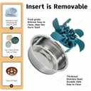 2 in 1 Slow Feeder Dog Bowl with Removeable Silicone Feeder Insert, Stainless Steel Pet Bowl, Non-Slip Rubber Base for Small Medium Dog Cat (3.2 Cups)