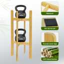 35.4” 2 Tier Bamboo Adjustable Tall Plant Stand Indoor Fits 5-12 Inch Pots