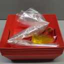 AFOROEOA 10PACK Baskets For Gifts Empty, 10 x 8”Thick Red Gift Basket with 10 Clear Gift Bags and 10 Pull Bows, Empty Gift Baskets for Christmas, Thanksgiving Wedding Birthday Party Wrapping Gift