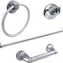 Formosa Design Hardware 4-Piece Bathroom Accessories Set (Polished Chrome)