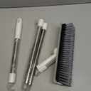 Floor Scrub Brush with Long Handle, 3 in 1 Scrape and Heavy-Duty Stiff Bristle Scrubber Brush for Cleaning Shower Bathroom, Patio, Pool, Garage, Kitchen, Wall and Deck (White, 1 Pack)