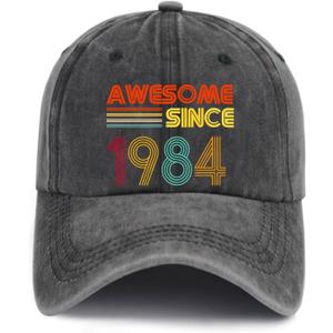 Baseball Cap with Init ial Vintage Adjustable Sunflower Letter Sun Hat Fishing Hats,2025 Retirement Hat Giftss for Women Men (Grey)