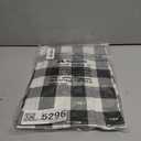 Smiry Rectangle Picnic Table Cloth, Elastic Waterproof Fitted Vinyl Tablecloths, Flannel Backed Buffalo Plaid Table Covers for Dining, Camping, Outdoor (Black and White, 30" x 72")