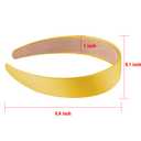 SIQUK 30 Pieces Satin Headbands 1 Inch Hard Headband Non-slip Colorful Headband DIY Hair Headbands for Women (Multicolor)