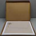 AMUSIGHT 2-Pack Double-Sided Cork Board with Linen, 16" x 12" Hanging Wood Framed Bulletin Board, Picture Display Vision Board Kit Corkboards for Wall School Office Decor, 20 Pushpins (Vintage White)