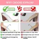 2 x SOPROM Weight Shifting Insoles for High Heels, Gel Inserts Comfort Pads for Women Foot Pain Relief(Size: Small for US 6-7.5 Women Shoes, Color: Transparent Blue)