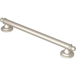 Moen YG2224BN Bathroom Safety 24-Inch Stainless Steel Traditional Bathroom Grab Bar, Brushed Nickel