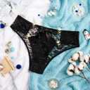 Hibluco Women Sexy Underwear Floral Lace Panties Mesh Hipster Stretch Bikinis (XS)