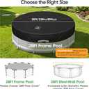 SIHAIAN 28 Ft Round Pool Cover, with Automatic Drain Pool Cover, Patented One-Piece Tensioning System Above Ground Pool Cover, Preventing Waterlogging, Yarn-Dyed Oxford Fabric Solar Pool Cover