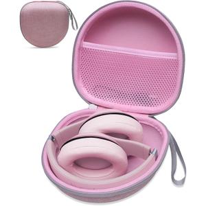 Headphone Case Compatible with Bose QuietComfort/BERIBES/TOZO/KVIDIO/Beats/Soundcore Anker Noise Cancelling Over-Ear Headphones, Pink