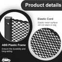 Frienda 2 Pcs Car Storage Net Bag, ABS Plastic Framed Mesh Net Holder, Phone & Cargo Organizer with Screws for Auto, Rv, Boat, Truck Pocket Storage (32 x 8 Inch)