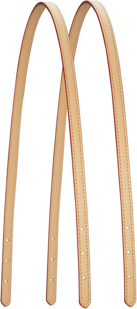 ALLZEDREAM Microfiber Leather Purse Strap Replacement Tote Bag Handbag Shoulder Handles 2 Pcs, Apricot, 1.5cm