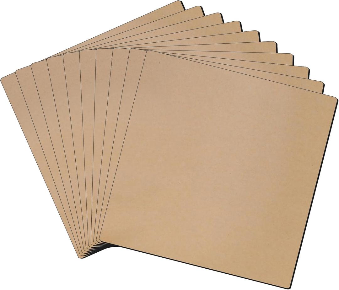 LLPT Adhesive Magnetic Sheet 5 x 5 Inch 10 Pack Flexible Refrigerator Magnet Sheet Sticky Magnetic Paper for Photos Images Educational DIY Craft Paper (MSA5510)