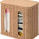 GRANNY SAYS Large Trash Bag Holder Dispenser, Wicker Grocery Bag Holder Adhesive, Extra Large Trash Bags Dispenser, Grocery Bags Organizer Cabinet, Kitchen Organizers and Storage