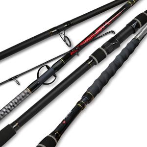 Fiblink Surf Fishing Rod 2 Piece/3 Piece Portable Travel Spinning Rod Saltwater Surf Rod (9'/10'/10'6"/12'), Large