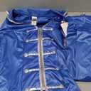 fun shack 70 Disco Costume for Women Blue Flares, Disco Queen Jumpsuit, Retro Dance Outfit for Parties S