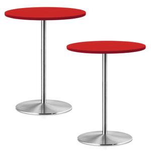 4 Pack 24 Inches Small Round Fitted Tablecloth for Cocktail Table Topper Cap Elastic Waterproof Stretch Washable Folding Picnic Table Cover Spandex Tablecloth for Dining Bar Pub and Parties (Red)